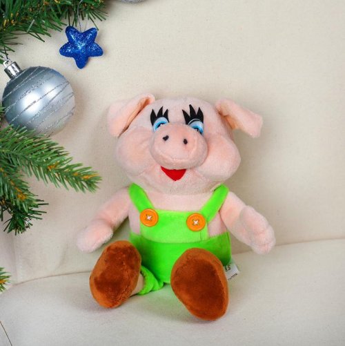 Мягкая игрушка "Поросёнок в шортиках" цвета МИКС       3138696С