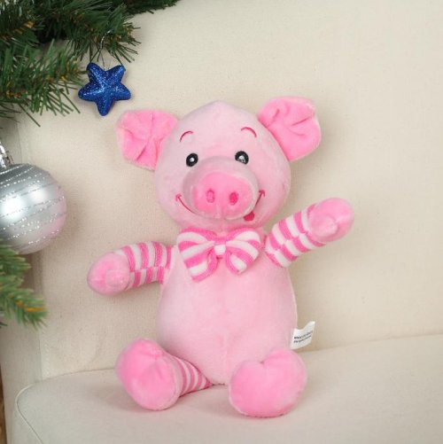 Мягкая игрушка "Поросёнок полосатые ножки"        3138679С