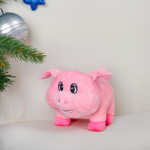 Мягкая игрушка "Розовая хрюшка" 14 см       3138683С