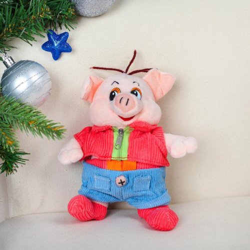 Мягкая игрушка "Свин в костюмчике"       3138707С
