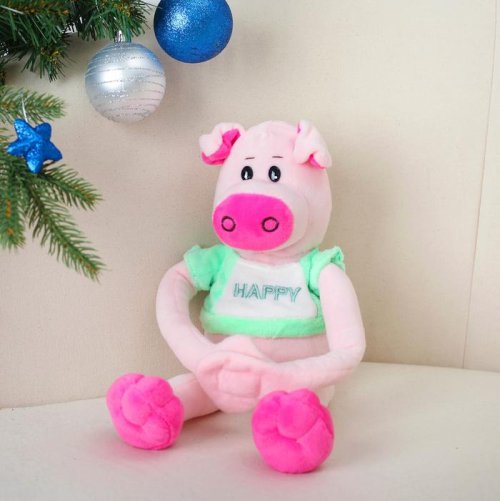 Мягкая игрушка "Свинка" лапки на липучках        3251432С