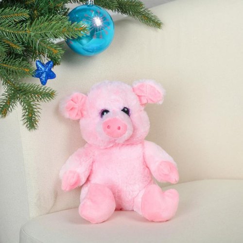 Мягкая игрушка "Свинюшка большие глазки" 18 см       3138652С