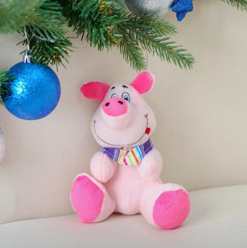 Мягкая игрушка "Свинюшка в полосатой повязке"        3251344С