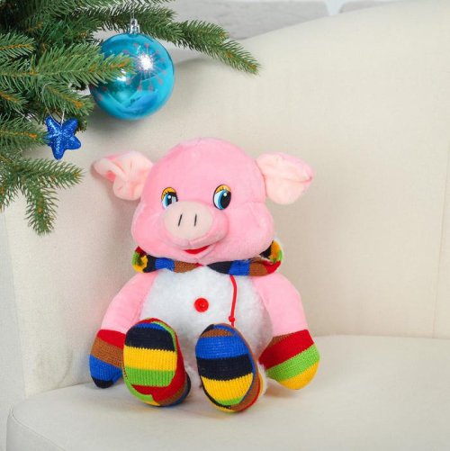 Мягкая игрушка "Свинюшка в полосатых ботиночках", 22 см        3138640С