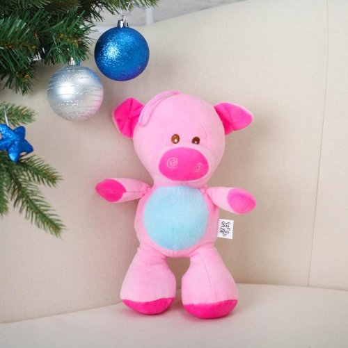Мягкая игрушка "Свинюшка голубой животик" 24 см       3251357С