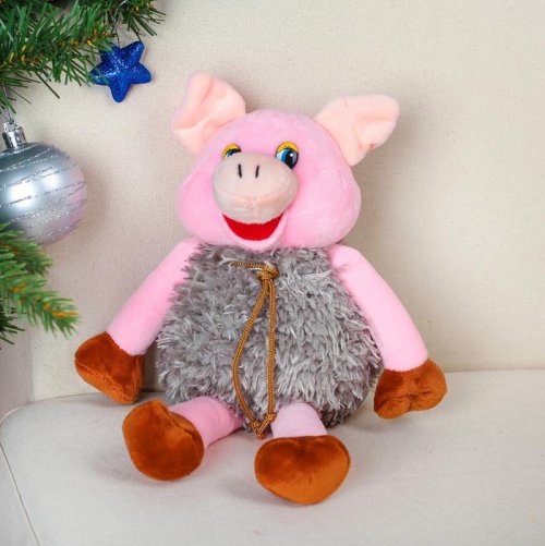 Мягкая игрушка "Свинюшка кофта на завязках"        3138654С