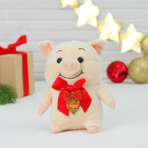 Мягкая игрушка "Стёпка с ёлочной игрушкой"    3680146С