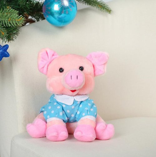 Мягкая игрушка "Хрюшка блузка в горошек"       3251431С