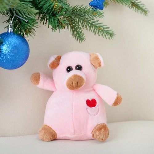 Мягкая игрушка "Хрюшка в кармашке сердце"       3251378С