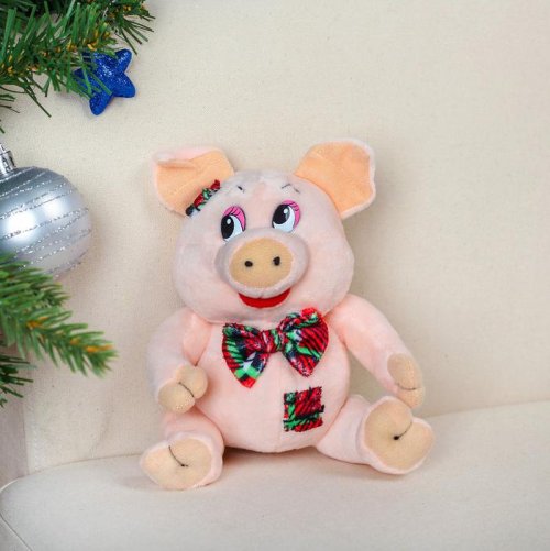 Мягкая игрушка "Хрюшка заплатки в клеточку"        3138690С