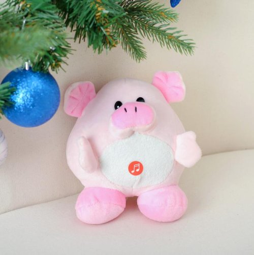 Мягкая музыкальная игрушка "Хрюшка короткие лапки" 14 см        3251423С