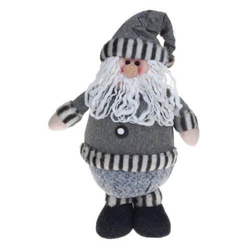 Мягкая игрушка "Дед Мороз в серой шубке" (пуговка) 1008820С