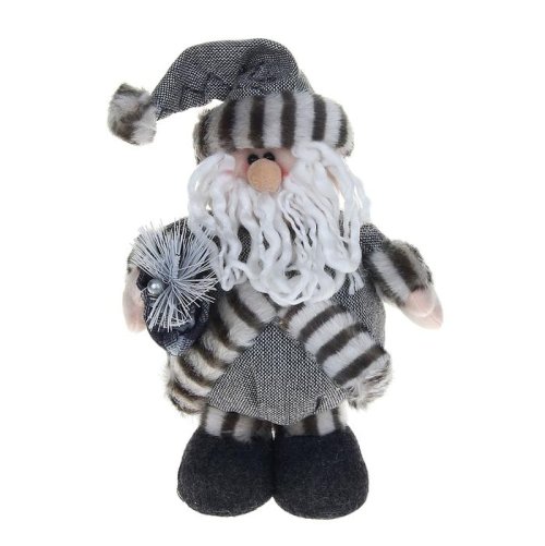 Мягкая игрушка "Дед Мороз в серой шубке" (с подарком) 1008814С