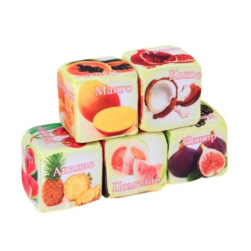 Мягкая игрушка-антистресс "Кубики Фрукты" , набор, 8 см 1986349C