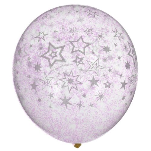 Шар воздушный прозрачный с блёстками "Твой праздник", 12", набор 5 шт. 1761470С