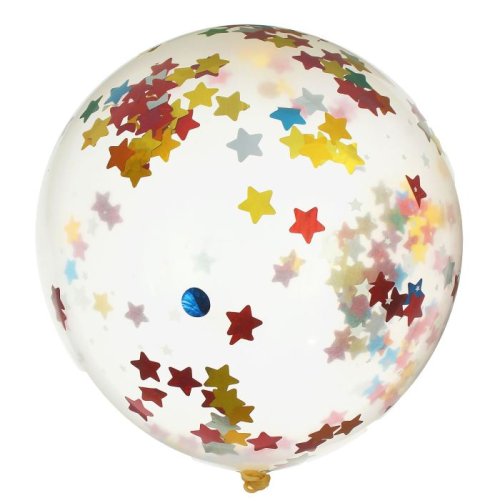 Шар латексный 16" "Звёздочки", конфетти-звёзды, набор 2 шт., прозрачный 1477238С