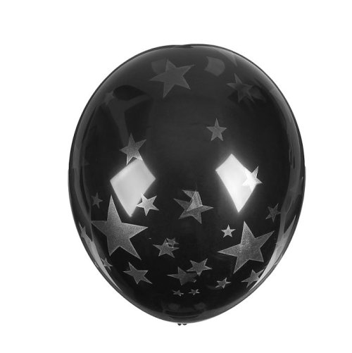 Шар латексный 17" "Звёздочки", цвет чёрный 2586419С