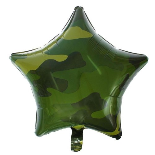 Шар фольгированный "Хаки", звезда 18" 1352262С