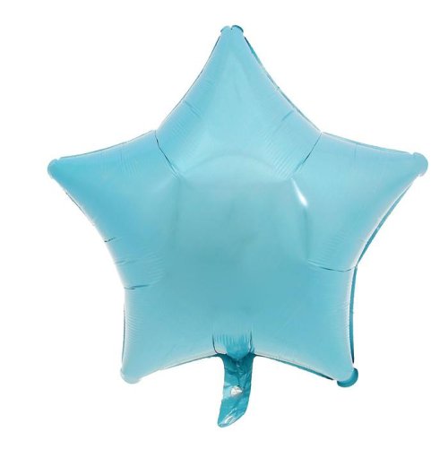 Шар фольгированный 32" "Звезда", цвет голубой 3579701С