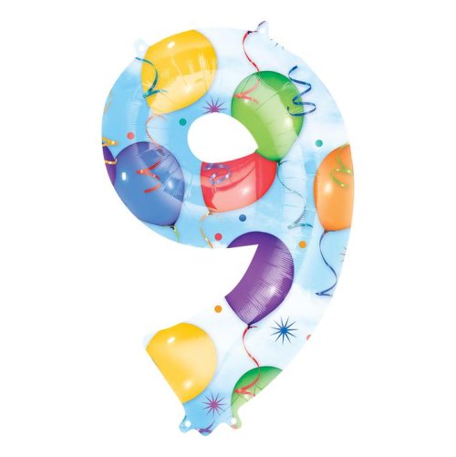 Шар фольгированный 34" "Цифра 9", шары 3369594С