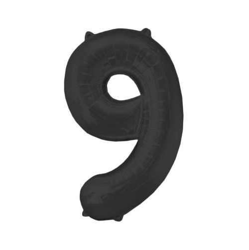 Шар фольгированный 34" "Цифра 9", цвет чёрный, black 3369588С
