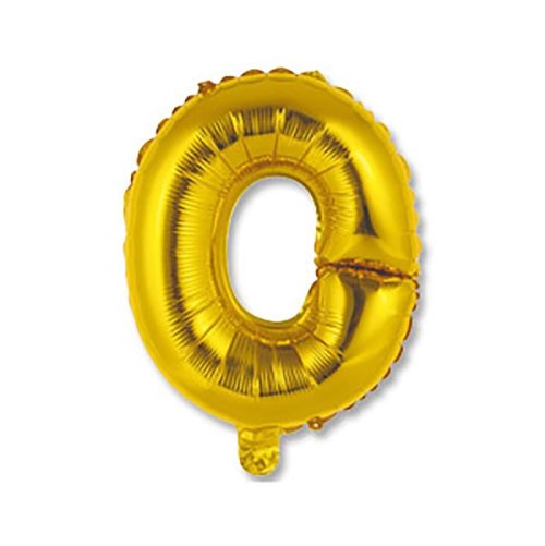 Шар фольгированный 14" "Буква О", цвет золотой 2811281С