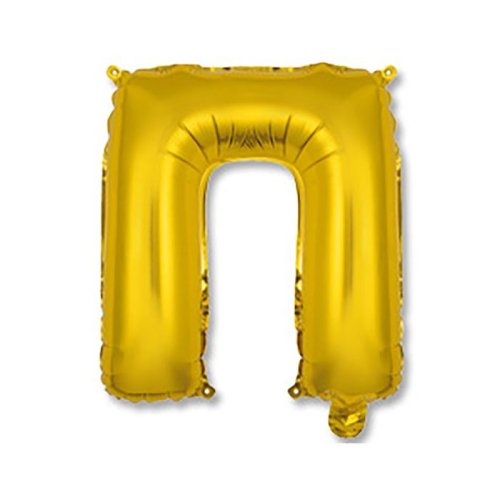 Шар фольгированный 14" "Буква П", цвет золотой 2811282С