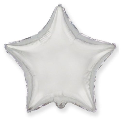 Шар фольгированный 32" "Звезда" без рисунка, металл, цвет серебряный 1260861С