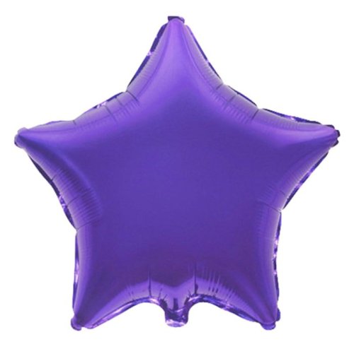 Шар фольгированный 32" "Звезда", металл, цвет фиолетовый 1260865С