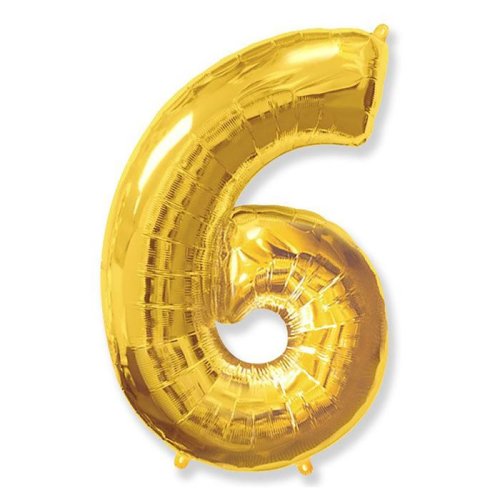 Шар фольгированный 40" "Цифра 6/9", цвет золотой 2612167С