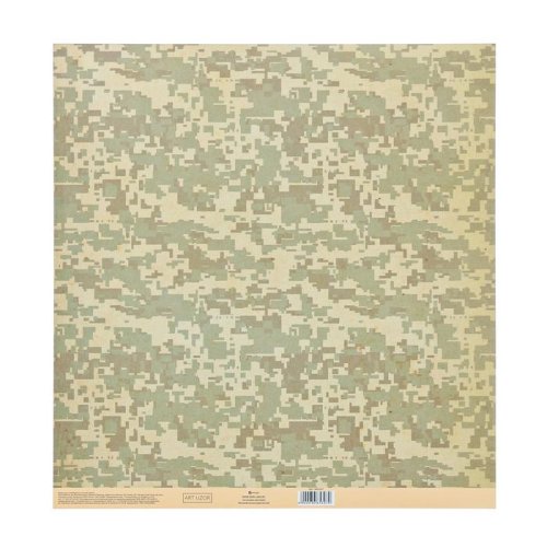 Бумага для скрапбукинга с клеевым слоем «Камуфляж», 30,5 × 32 см, 250 г/м 3665307С