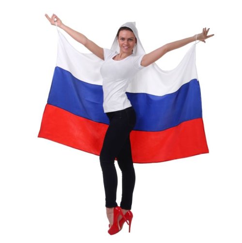 Накидка взрослая "Триколор" с капюшоном 2015849С