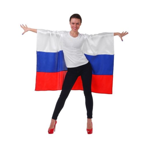 Накидка взрослая "Триколор" с рукавами 2015850С