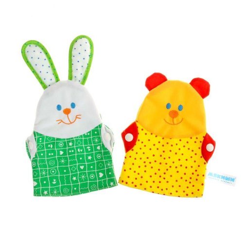 Игрушки-рукавички "Зайка и Мишка" 160844