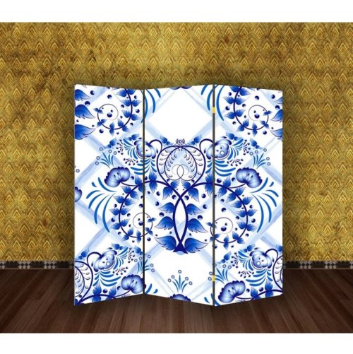 Ширма "Гжель. Узоры" 150х160см 1997375