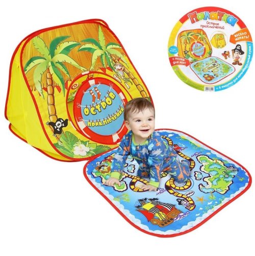Детская игровая палатка "Остров приключений" + игровое поле 1043841