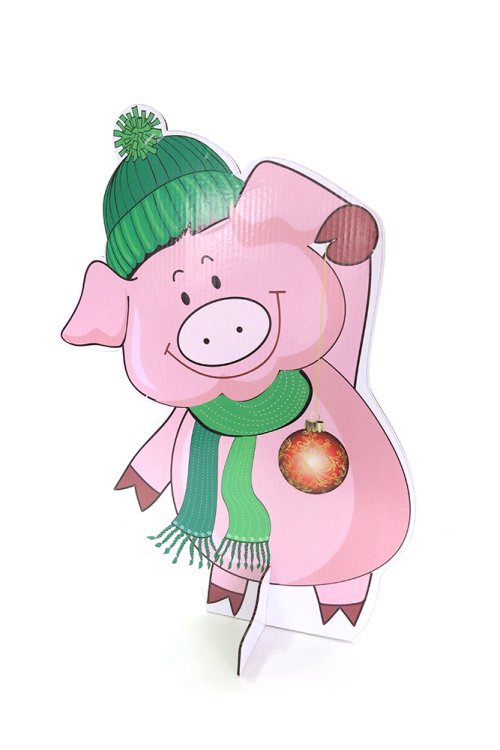 Хрюша с шариком напольная декорация 39527