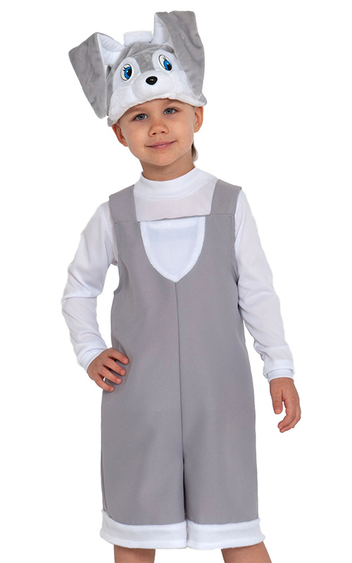 Костюм Зайчика серого плюшевого 20-00077Б