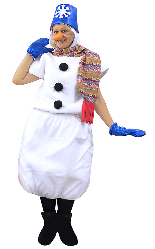 Костюм Снеговик в синем ведре 17-00019Б