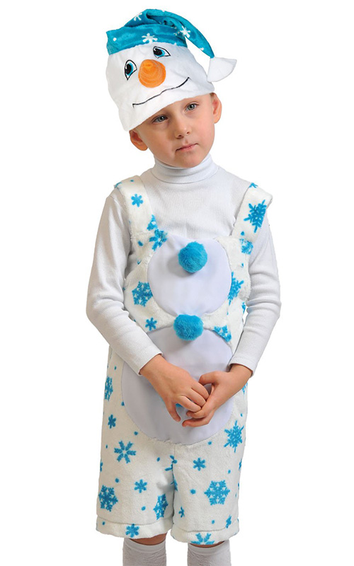 Костюм Снеговичка тканево-плюшевый 20-00164Б