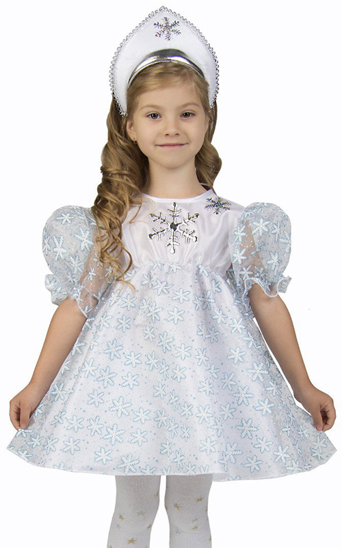 Новогодний Костюм Снежинка для Девочки 24-00247Б